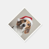 Beagle Weihnachten Serviette (Ecke)