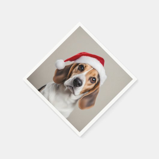 Beagle Weihnachten Serviette (Ecke)