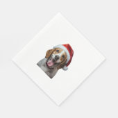 Beagle Weihnachten Serviette (Ecke)