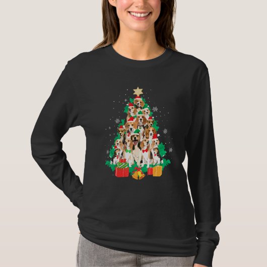 Beagle Weihnachten T-Shirt (Vorderseite)