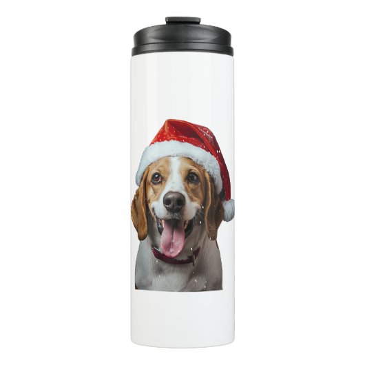 Beagle Weihnachten Thermosbecher (Vorderseite)