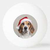 Beagle Weihnachten Tischtennisball (Vorderseite)