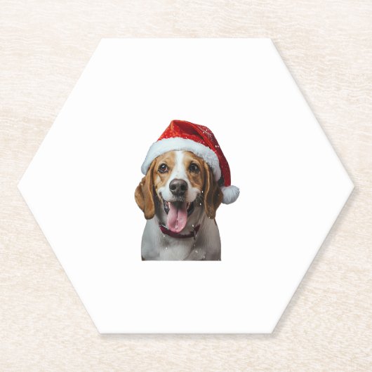 Beagle Weihnachten Untersetzer (Vorderseite)