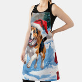 Beagle Weihnachten Weihnachtsfest Schneeszene Schürze (InSitu)
