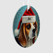 Beagle, Weihnachten, Weihnachtsschmuck Ornament (Vorderseite)