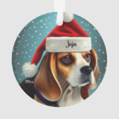 Beagle, Weihnachten, Weihnachtsschmuck Ornament (Rückseite)