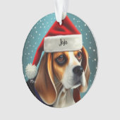 Beagle, Weihnachten, Weihnachtsschmuck Ornament (Vorderseite)