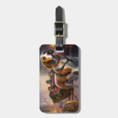 Beagle Weihnachts-Feiertage Gepäckanhänger (Vorderseite vertikal)