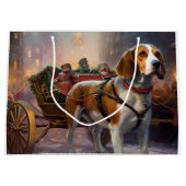 Beagle Weihnachts-Feiertage Große Geschenktüte (Vorderseite)
