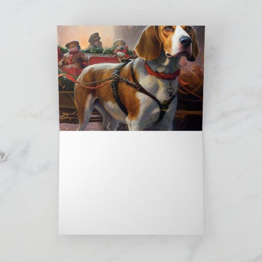 Beagle Weihnachts-Feiertage Karte (Innenseite)