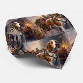 Beagle Weihnachts-Feiertage Krawatte (Gerollt)