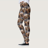 Beagle Weihnachts-Feiertage Leggings (Links)