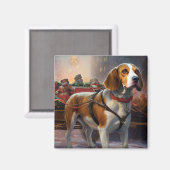 Beagle Weihnachts-Feiertage Magnet (Vorderseite/Rückseite)