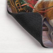 Beagle Weihnachts-Feiertage Mousepad (Ecke)