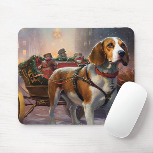 Beagle Weihnachts-Feiertage Mousepad (Mit Mouse)