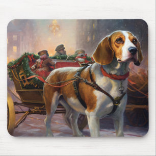 Beagle Weihnachts-Feiertage Mousepad