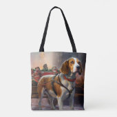 Beagle Weihnachts-Feiertage Tasche (Rückseite)