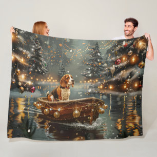 Beagle Weihnachts-Festreise Fleecedecke