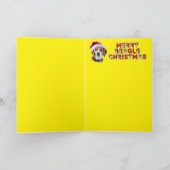 Beagle Weihnachts-Strumpf Feiertagskarte (Innenseite)