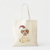 Beagle Weihnachts-Tasche Tragetasche (Vorne)