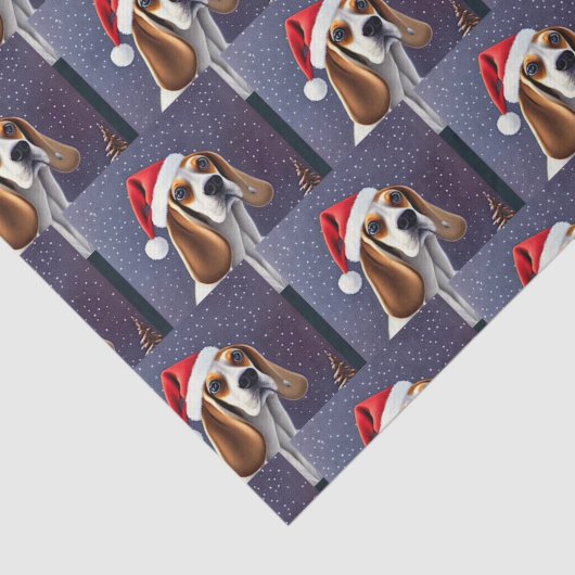 Beagle Weihnachts-Weihnachtszeitung Seidenpapier (Ausschnitt)