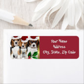 Beagle Weihnachtsanschrift Labels (Insitu)