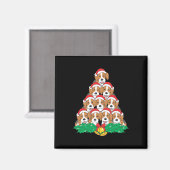 Beagle Weihnachtsbaum Beagle Hund Lover Urlaub Magnet (Vorderseite/Rückseite)