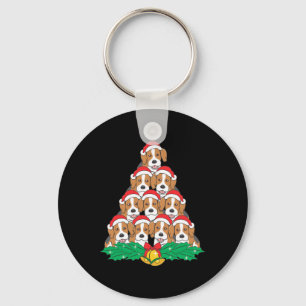 Beagle Weihnachtsbaum Beagle Hund Lover Urlaub Schlüsselanhänger