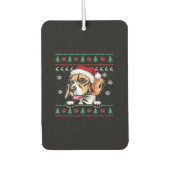 Beagle Weihnachtsbaum Hund Xmas Oversifizierter T Autolufterfrischer (Vorderseite)