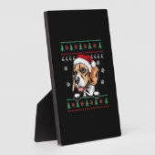 Beagle Weihnachtsbaum Hund Xmas Oversifizierter T  Fotoplatte (Seite)