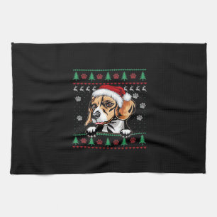 Beagle Weihnachtsbaum Hund Xmas Oversifizierter T Geschirrtuch