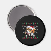 Beagle Weihnachtsbaum Hund Xmas Oversifizierter T  Magnet (Vorderseite/Rückseite)