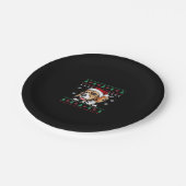 Beagle Weihnachtsbaum Hund Xmas Oversifizierter T  Pappteller (Schrägansicht)