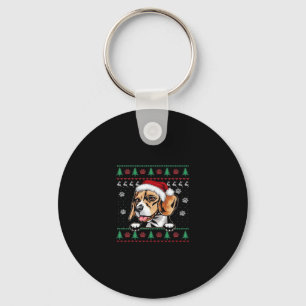 Beagle Weihnachtsbaum Hund Xmas Oversifizierter T  Schlüsselanhänger