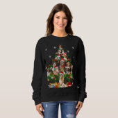 Beagle Weihnachtsbaum Lichter Funny Dog Xmas Gesch Sweatshirt (Vorne ganz)