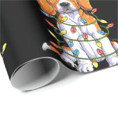 Beagle Weihnachtsbaum Lichter Weihnachten Weihnach Geschenkpapier (Rolleneckpunkt)