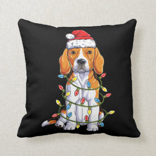 Beagle Weihnachtsbaum Lichter Weihnachten Weihnach Kissen