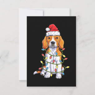 Beagle Weihnachtsbaum Lichter Weihnachten Weihnach RSVP Karte