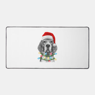 Beagle Weihnachtsbaum Lichter Weihnachten Weihnach Schreibtischunterlage