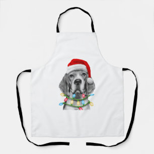 Beagle Weihnachtsbaum Lichter Weihnachten Weihnach Schürze
