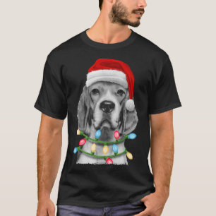 Beagle Weihnachtsbaum Lichter Weihnachten Weihnach T-Shirt