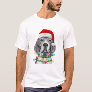 Beagle Weihnachtsbaum Lichter Weihnachten Weihnach T-Shirt