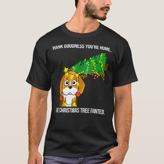 Beagle Weihnachtsbaum Ohnmacht T-Shirt (Vorderseite)