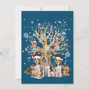 Beagle Weihnachtsbaum Ornament für Hunde Liebhaber Einladung