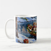 Beagle Weihnachtsboot-Feiertag Kaffeetasse (Links)