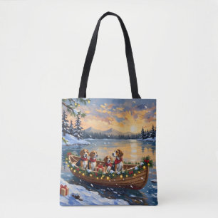 Beagle-Weihnachtsboot-Feiertag Tasche