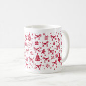 Beagle Weihnachtsdesign Kaffeetasse (VorderseiteRechts)