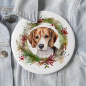 Beagle Weihnachtsfest Button (Beispiel)