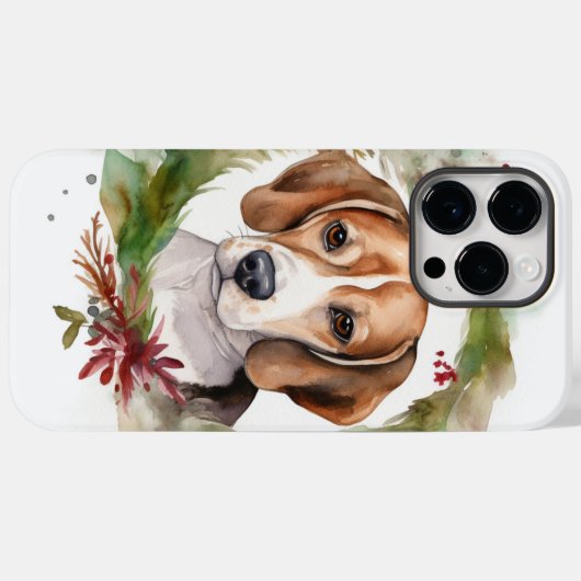 Beagle Weihnachtsfest Case-Mate iPhone Hülle (Rückseite (Horizontal))