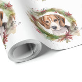 Beagle Weihnachtsfest Geschenkpapier (Rolleneckpunkt)